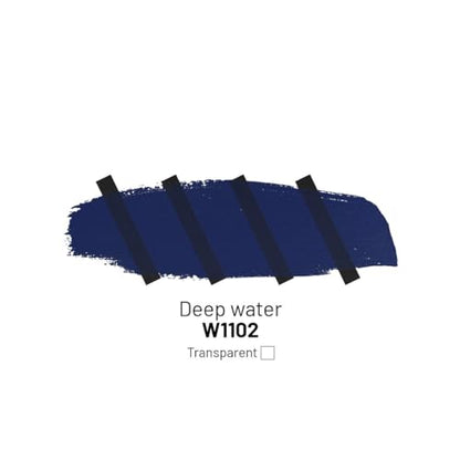 Kamenskaya Acrylic Inks for Artists - Deep Water Acrylic Ink, 3.38 Fl Oz (100 ml) | Highly Concentrated, Multifunctional Liquid Acrylic Paint - color: Deep Water