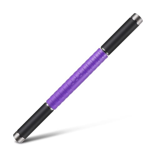 Muscle Roller Stick,17" Massage Roller for Muscle Deep Tissue Purple - color: Purple