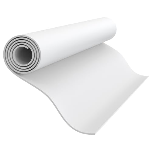 Foam Craft Sheets, 38x100CM EVA Foam Roll, 4MM White DIY Handcraft Sheets | High Density EVA Foam Paper for Cosplay, Scrapbooking, Party Decorations, Easy to Cut, Sand, Thermoform, and Paint - color: WHITE-15x39in-4MM