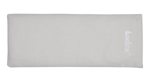 Wellrox Weighted Eye Pillow - Flaxseeds & Lavender Eye Pillow Weighted for Restorative Yoga, Meditation & Stress Relief (Natural, Scented) - color: Natural