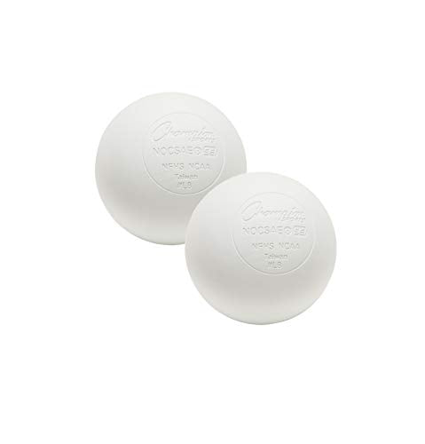 Champion Sports Lacrosse Balls & Rhino Skin® Foam Balls – Official Size Balls for Games, Practice & Training, NCAA, NFHS & SEI Certified, Multiple Colors, Packs & Styles Available - color: White, size: 2-Pack