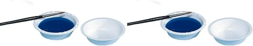 School Smart Plastic Watercolor Paint Cups, 3-3/4 x 1-1/8 Inches, White, Pack of 24 - size: 12 Count (Pack of 2)