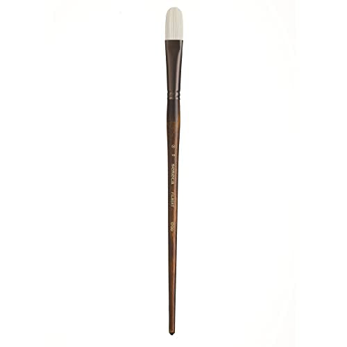 Willow Wolfe Seneca Series 1700 Filbert Brush Size 10, Premium Vegan Synthetic Paintbrush for Acrylic, Oil & Water-Mixable Oils - size: 10