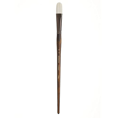Willow Wolfe Seneca Series 1700 Filbert Brush Size 10, Premium Vegan Synthetic Paintbrush for Acrylic, Oil & Water-Mixable Oils - size: 10