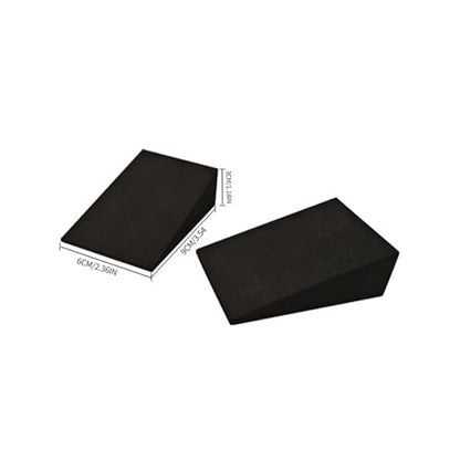 2PCS Foam Exercise Wedge For Feet, Calf Stretch Incline Board, Multi-Purpose Squat Wedge Block For Home Gym Pilates Yoga Fitness, Black - color: 9x6x3cm