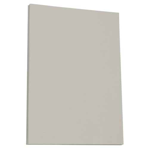 JAM PAPER Vellum Bristol 65lb Cardstock - 8.5 x 11 Coverstock - 147 gsm - Grey - 50 Sheets/Pack - color: Gray, size: 8.5" x 11"