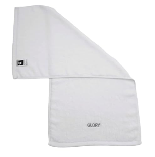Glory Gym Towel - 100% Organic Cotton - Soft and Absorbent for Gym, Yoga, spa Dimensions (29.52 X 13.78 inch) 570 GSM (White) - color: White