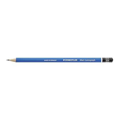 STAEDTLER Mars Lumograph 10H Graphite Art Drawing Pencil, 6 Pencils - style: 10H