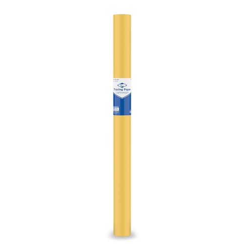 ALVIN 55Y-J Lightweight Tracing Paper Roll, Yellow, Suitable with Ink, Charcoal, Felt Tip Pen, for Sketching or Detailing - 24 inches x 50 Yards, 1-inch Core - color: Yellow - 50 Yards, size: 24"