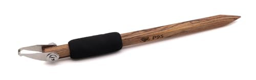 The Original DiamondCore Tools P9S Slim Reach Square Tip 5 mm Carving Tool for Pottery, Clay Carving, Sgraffito and Ceramic Surface Design - color: Blue