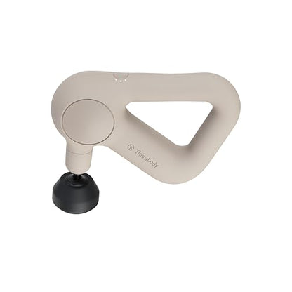 TheraGun Relief by Therabody - Easy-to-Use, Comfortable & Light Handheld Percussion Massage Gun for Everyday Pain Relief Massage Therapy in Neck, Back, Leg, Shoulder and Body (Sand) | Quiet Handheld Percussion Muscle Massager for Back, Leg & Shoulder Pain