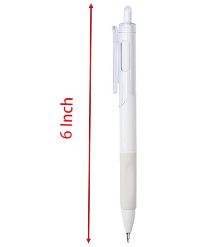 18 Pcs Fine Point Pressing Pens, 0.5mm Black Ink White Gel Pens for Office, Study, Gift and Home Supplies (18)