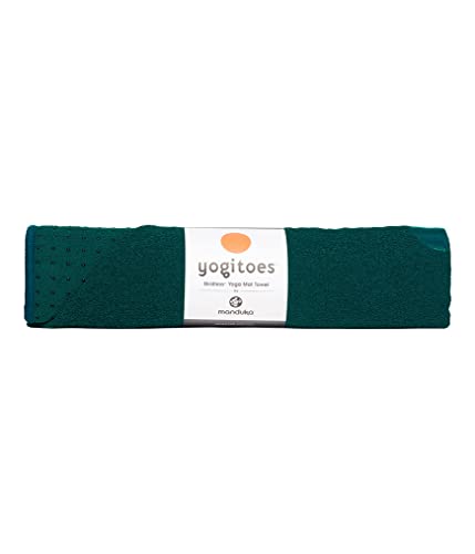 Manduka Yogitoes Hot Yoga Mat Towel - 71" | Moisture Activated Grip | Patented Silicone Nubs | Highly Absorbent, Durable & Easy Care | Made from Recycled Materials | 71 x 24 Inches | Deep Sea - color: Deep Sea, size: 71" x 24"