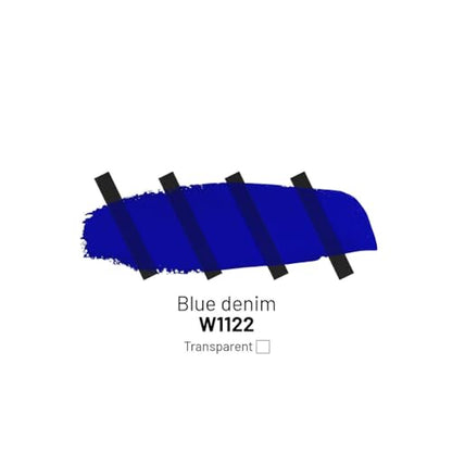 Acrylic Inks for Artists - Blue Denim Acrylic Ink, 3.38 Fl Oz (100 ml) | Highly Concentrated, Multifunctional Liquid Acrylic Paint - color: Blue Denim