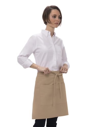 Chef Works Unisex Half Bistro Server Apron - color: Khaki