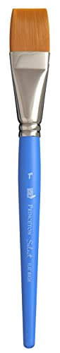 Princeton Select Artiste, Series 3750, Paint Brush for Acrylic, Watercolor and Oil, Flat Wash, 1 Inch - size: Size 1 inch