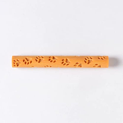 MKM Pottery Tools Wood Twig Rollers for Clay (TW-30 Paw Prints) - color: TW-30 Paw Prints