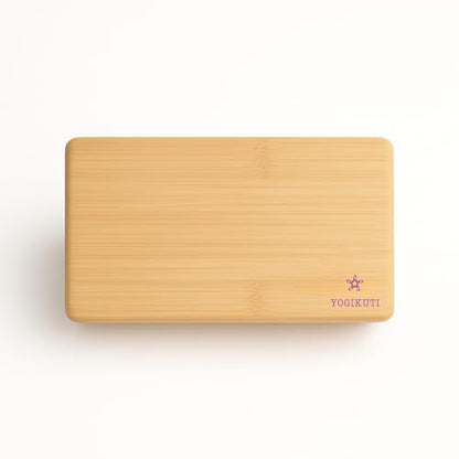 Yogikuti 대나무 요가 블록 | Iyengar 요가, 필라테스 및 스트레칭을 위한 프리미엄 천연 나무 서포트 블록 | 친환경, 미끄럼 방지, 가볍고 내구성이 뛰어난 요가 소품 균형, 유연성 및 정렬을 위한