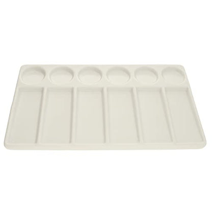 The Beadsmith Ceramic Mixing Palette – Rectangle Design Paint Holder – Arts and Crafts Accessories Organizer – 7.7' x 4.3' x .4” – 12 Compartments, (4 Palettes) - size: 7.7" x 4.3" x 0.4"