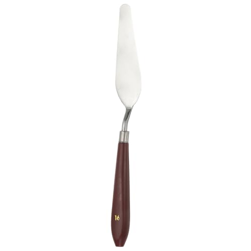 HARFINGTON Palette Knife Painting Tool 3.74" x 1.1" Stainless Steel Art Spatula Pallet Knives Scrapers Tools with Plastic Handle for Acrylic Oil Canvas Mixing Spreading, Red/Silver - size: 3.74" x 1.1"