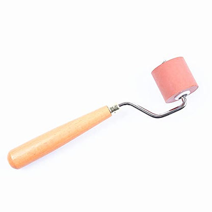 BANLTRE Rubber Brayer Roller for Printmaking, Ideal for Anti Skid Tape Construction Tools, Print,Craft Stamping Brayers for Wallpapers and Scrapbooks (1.18") - size: 1.18"