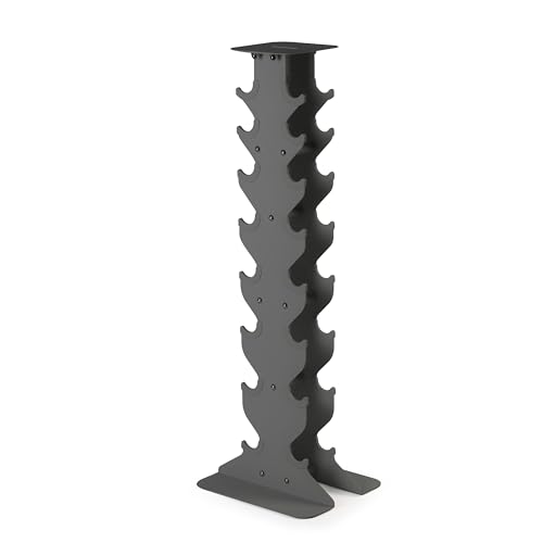 WeGym Dumbbell Rack, Sturdy Cast Iron for Space-Saving Home Gym Storage | Sturdy cast iron, space-saving storage, home strength training setup - color: Slate, style: L