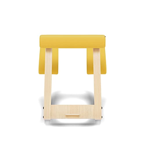 Varier Ergonomic Kneeling Chair, Rocking Knee Stool for Home Office Desk - color: Natural/Yellow