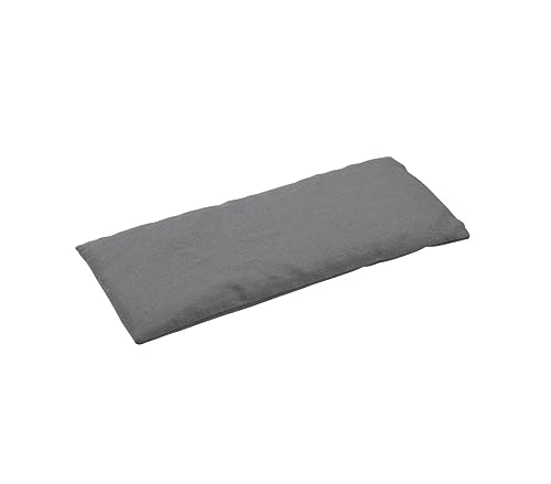 Wellrox Weighted Eye Pillow - Flaxseeds & Lavender Eye Pillow Weighted for Restorative Yoga, Meditation & Stress Relief | Microwave Heating Pad & Cool Compress for Sinus Relief (Grey, Unscented) - color: Cool Grey