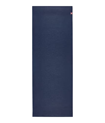 Manduka eKO Yoga Mat - Natural Rubber | Eco-Friendly | Soft Textured Surface| Natural Next-to-Skin Feel - color: Midnight, size: 79" x 24"