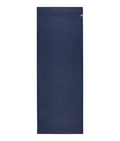 Manduka eKO Yoga Mat - Natural Rubber | Eco-Friendly | Soft Textured Surface| Natural Next-to-Skin Feel - color: Midnight, size: 79" x 24"