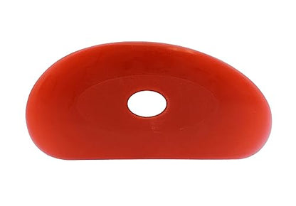 Creative Hobbies Red Soft Silicone Pottery - Pack of 2 | Ultra-Soft Ceramic Sculpting Tool for Smooth Finishing and Removing Finger Marks | Essential Tool for Potters (Shape 2) - color: Shape 2