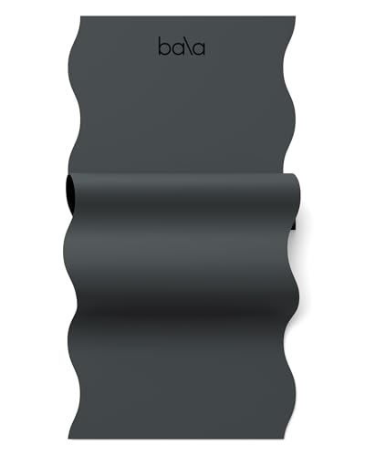 Bala Yoga Mat for Home Gym, Non-Slip Exercise Mat for Home Yoga - color: Charcoal, style: Wavy Mat - 5mm