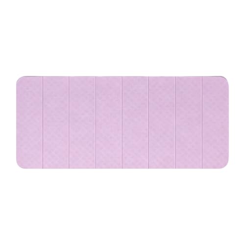 Foldable Yoga Mat TPE Non Slip Exercise Mat for Home Workout Travel - color: Purple