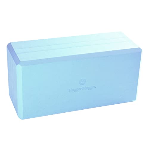 Hugger Mugger 5 in. Big Foam Yoga Block - Extra Large Size, Dense Foam, Reliable Support, Beveled Edges for Comfort, Great if You're Taller or Less Flexible - color: Blue