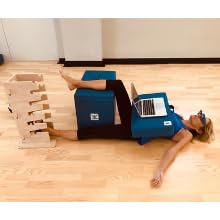 Pain Free-Posture Multi-Positioning TOWER & Blue Prism Glasses (Includes Single & Double Pedal)- INTENDED for POSTURE EXERCISES, YOGA-New & Improved with Upgraded & Better Made Pedals- Thicker & Sturdy-Safe & Easy to Use-HIp Flevor Release-Neck Hip Lower