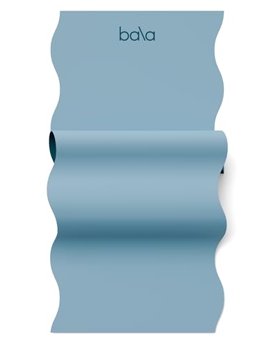 Bala Yoga Mat for Home Gym, Non-Slip Exercise Mat for Home Yoga - color: Sea, style: Wavy Mat - 5mm