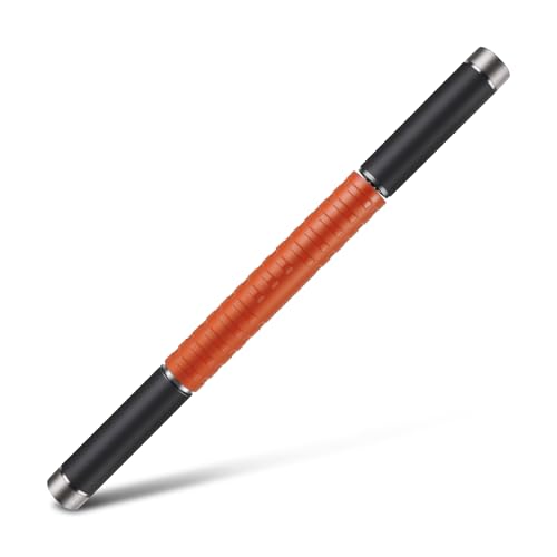 Muscle Roller Stick,17" Massage Roller for Muscle Deep Tissue Orange - color: Orange