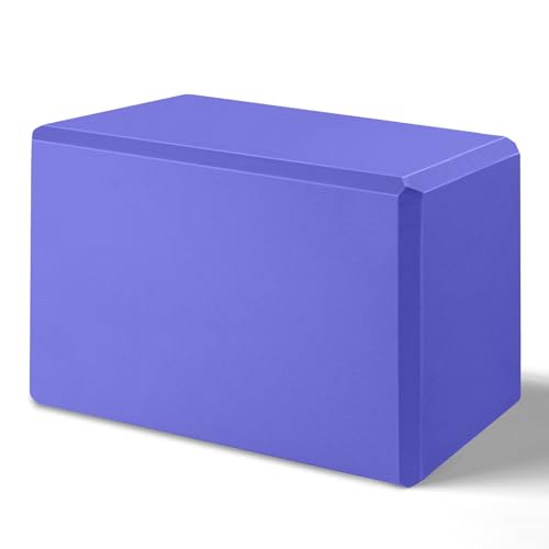 biguphate 2 Pack Yoga Blocks, 3"x6"x9" Beveled Edges Non-Slip, Yoga Bricks - color: 1 Pack-964-Slate Blue, size: 9x6x4IN
