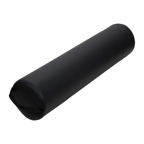 ForPro Full Round Bolster Pillow, Black, Oil and Stain-Resistant, for Massage and Yoga, 6” R x 26” L - color: Black, size: Full Round
