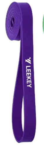 LEEKEY Single Pull Up Assist Band, Resistance Band Powerlifting Band for Body Stretching, Resistance Training - color: PURPLE