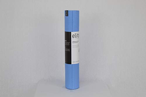 Aeromat Elite Yoga Pilates Mat 5 mm Thick (24" x 72") for Yoga or Pilates Practice, General Exercises - color: Celeste