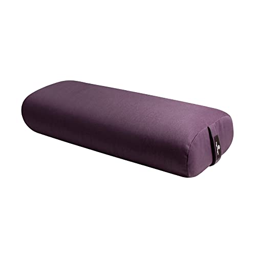 Hugger Mugger Standard Yoga Bolster - Firm, Supportive, Handmade, Durable - color: Plum