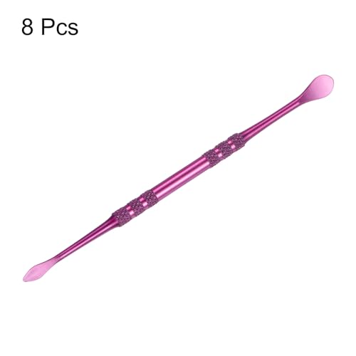 HARFINGTON 8 Pcs Wax Carving Tools 4.8" Double Ended Clay Tools Violet | Stainless Steel Wax Carvers Sculpting Modeling Spoon for Figures Clay Handmade Art Works - color: Violet