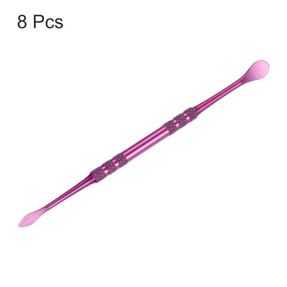 HARFINGTON 8 Pcs Wax Carving Tools 4.8" Double Ended Clay Tools Violet | Stainless Steel Wax Carvers Sculpting Modeling Spoon for Figures Clay Handmade Art Works - color: Violet