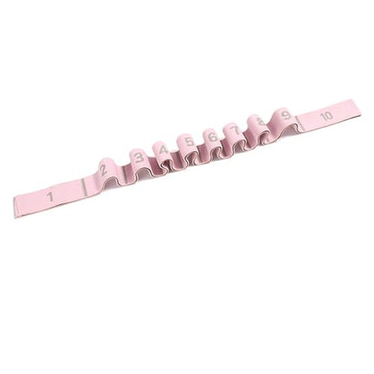 Pink 10 Grids Multi-Functional Slimming Resistance Bands Yoga Strap Elastic Band