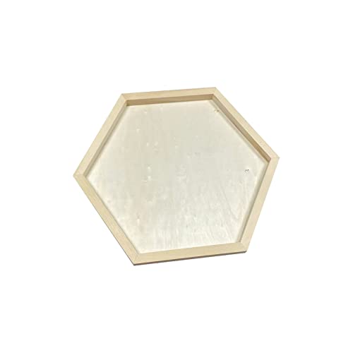 12x14 in Wood Panel Boards Wooden Hexagon Shaped Canvas for Painting Crafts(6 Pieces)