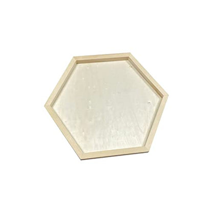 12x14 in Wood Panel Boards Wooden Hexagon Shaped Canvas for Painting Crafts(6 Pieces)