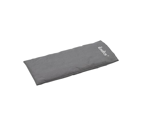 Wellrox Weighted Eye Pillow - Flaxseeds & Lavender Eye Pillow Weighted for Restorative Yoga, Meditation & Stress Relief | Microwave Heating Pad & Cool Compress for Sinus Relief (Grey, Unscented) - color: Cool Grey