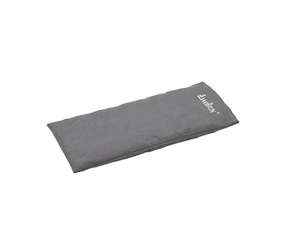Wellrox Weighted Eye Pillow - Flaxseeds & Lavender Eye Pillow Weighted for Restorative Yoga, Meditation & Stress Relief | Microwave Heating Pad & Cool Compress for Sinus Relief (Grey, Unscented) - color: Cool Grey