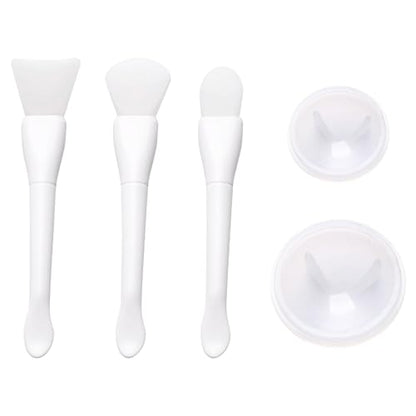 WANDIC 5 Pcs Sealing Wax Stamp Scrapers Spoon Shaped Ball Shaped Scrapers Mixing Scrapers Spoon Silicone Cleaning Tools for Sealing Glue Cleaning Tool - color: White